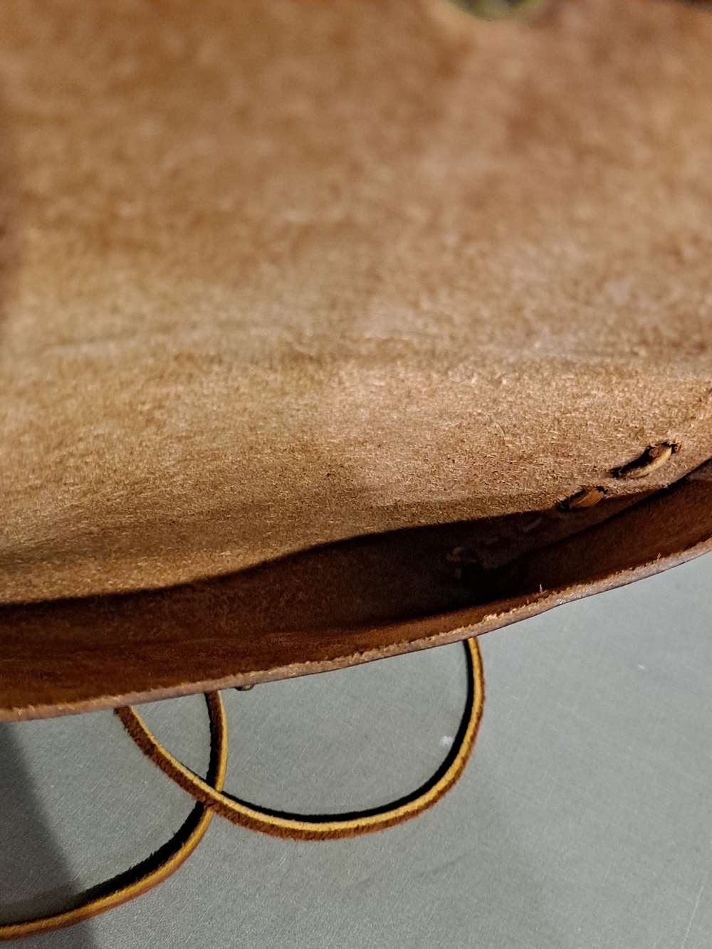 Artisan Crafted Brown Leather Crossbody Bag w/Floral & Horse Tooling Boho - Picture 8 of 10